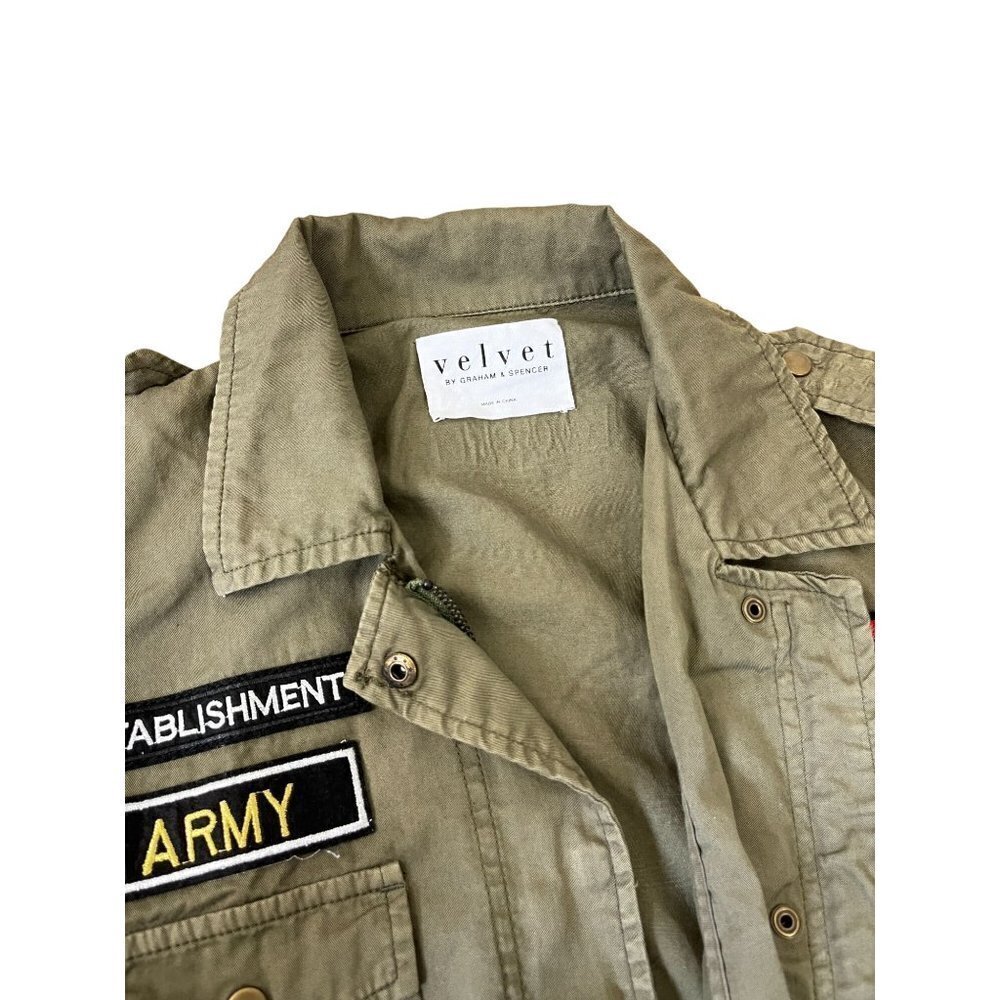 Velvet by Graham & Spencer Women's Jacket Green Army Size S - Picture 12 of 12
